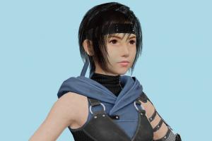 FFVII Yuffie Final-Fantasy, ffvii, final, fantasy, female, girl, woman, people, xna, characters, animated